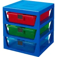 LEGO Aufbewahrung m. 3 Schubladen – 34 x 32 x 38 cm – B - - One Size - Schubladen