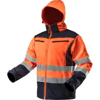 GRUPA TOPEX Softshell-Warnjacke mit Reflektionsstreifen orange M