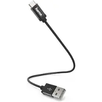 Hama 178281, 0,2 m, USB C, USB A, USB 2.0, Männlich/Männlich, Schwarz