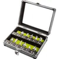 Graphite Nutfräser-Set, 8-mm-Schaft, 12-teilig Holzfräser Kantenfräser Oberfräse