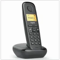 Gigaset A270, Analoges/DECT-Telefon, Kabelloses Mobilteil, Freisprecheinrichtung, 80 Eintragungen, Anrufer-Identifikation, Schwarz