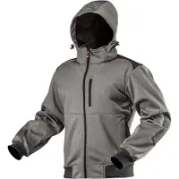 Neo Tools Softshelljacke wind-wasserdicht grau/schwarz XL