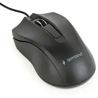 Gembird MUS-3B-01, Beidhändig, Optisch, USB Typ-A, 1000 DPI, Schwarz
