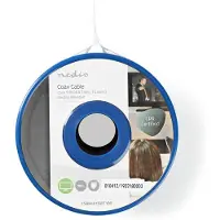 Nedis Antennenkabel auf Rolle - RG59 - 75 Ohm - Doppelt geschirmt - ECA - 25.0 m - Koax - PVC - Weiss - Kartonverpackung