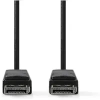 Nedis Displayport-Kabel - DisplayPort Stecker - DisplayPort Stecker - 8K@60Hz - Vergoldet - 2.00 m - Rund - PVC - Schwarz - Box