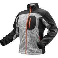 GRUPA TOPEX NEO Herren-Strickjacke grau mit Softshell XXXL