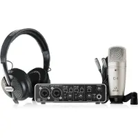 Behringer U-PHORIA STUDIO PRO Komplettes Aufnahmepaket mit hochauflösendem USB-Audio-Interface, Kondensatormikrofon, Studiokopfhörer und mehr