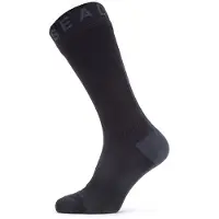Sealskinz WP All Weather Mid Sock W. Hydrostop, Socken, schwarz/grau