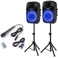 VONYX VPS152A, 2.0 Kanäle, Verkabelt & Kabellos, 500 W, 35 - 18000 Hz, 8 Ohm, Schwarz