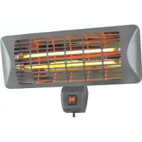 Eurom Q-time 2000, Elektrischer Quarz-Raumheizer, Quarzglas, IP24, Drinnen, Wand, Schwarz