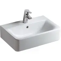 Ideal standard IS Waschtisch Connect Cube, 1Hl., m.Ül., kompakt, 550x375x175mm, Weiß
