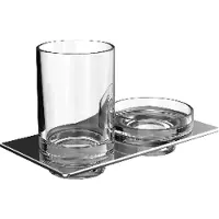 Emco Doppelhalter ART Seifenschale und Glashalter chrom