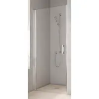 Kermi Pega Pendeltür 1-flügelig PE1WL09020VAK 90x200cm, silber hochglanz, ESG klar, links