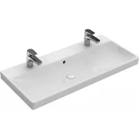 Villeroy & Boch Avento Schrankwaschtisch 100 x 47 cm, mit 2 Hahnlöchern, mit Überlauf