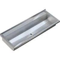 Kwc Waschrinne PLANOX, Edelstahl V2A, 1200x210x442mm, Wandmontage, Ablauf mittig, 1 Stk.