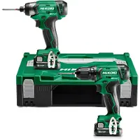 HiKOKI KC12DAWAZ Kombiset DS12DA Bohrschrauber + WH12DA Schlagschrauber 12 Volt 2.5 Ah Li-ion