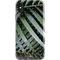 Puro , Glam Tropical Leaves Hülle Apple iPhone XS Max, Grün