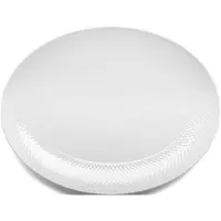 Lyngby Porcelæn - Rhombe Weißes Servierplatte - 35x26,5 cm