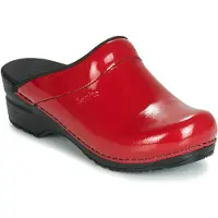 Sanita Original-Sonja Patent Open Clog Red Gr.36