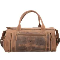 Green Burry Greenburry Reisetasche Leder braun Vintage Herren Weekender Sporttasche Tasche 1657-25