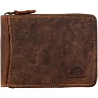 Green Burry GREENBURRY Geldbörse Vintage Zip Around Wallet Brown braun