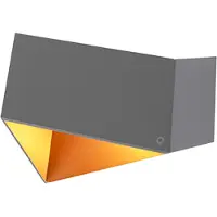QAZQA Design-Wandleuchte grau mit Kupfer-Interieur - Fold
