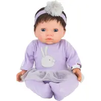 Tiny Treasures Puppe m. Dunkles Haar - Bunny Outfit - - One Size - Puppen