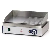 Hendi Elektrogrill, glatte, gerillte Grillplatte, 527 x 404 mm, 2400 W