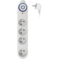 Solight surge protection, 150J, 4 sockets, 3m, white