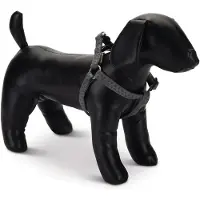 Beeztees - Hundegeschirr - Mac Leder - grau - 60-100 cm