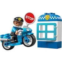 LEGO 10900 DUPLO Polizeimotorrad, Polizei Spielzeug ab 2 Jahre mit Motorrad und Polizistenfigur, Bausteine für Kleinkinder