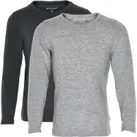 Minymo Pullover - 2er-Pack - Schwarz/Graumeliert m. Blond - - 1 Jahr (80) - Blusen