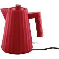 Alessi MDL06/1 R Plissè Elektrischer Wasserkocher 1l, Rot