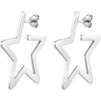 Elli Ohrringe Creolen Stern Astro Verspielt Filigran 925 Silber Elli Silber