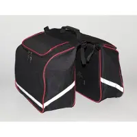 Filmer 46.353 Fahrrad Doppeltasche rot/schwarz mit Reflektorstreifen