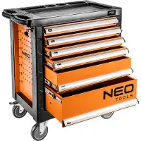 Neo Tools 84-223, Schwarz, Orange, Kugellager-Teleskopschienen, 200 kg, 12,7 cm, 4 Rad/Räder, 770 mm