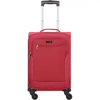 D & n lederwaren d&n Travel Line 6804 Kabinentrolley 55 cm, 4 Rollen, Volumen 35 l, Farbe Rot