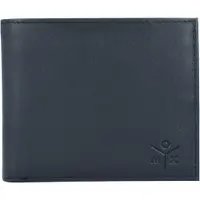 OXMOX Leder Geldbörse Leather Querscheinbörse Ox Embossed Black schwarz