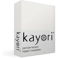 Kayori Topper Spannbettlaken Shizu Creme (Perkal)-160 x 200 cm