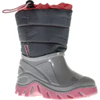 Winter-Grip Schneestiefel Welly Walker Anthrazit Grau Rosa Kinder-Schuhgröße 32 - 33