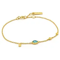Ania Haie Damen-Armband Turquoise Discs 925er Silber Ania Haie Gold