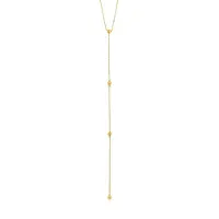 Ania Haie Damen-Kette Modern Beaded Y Neckblace 925er Silber Gold
