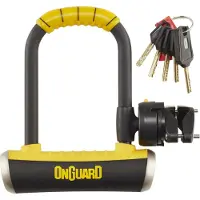 Onguard Bügelschloss Pitbull Mini 8006 90 x 140mm, Ø 14mm, schwarz/gelb (1 Stück)