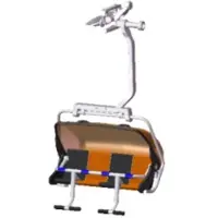 Jaegerndorfer Sitz 4 Personen schwarz-orange (tweekleurig)