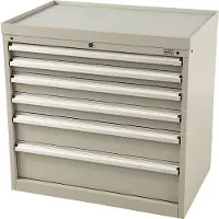 HBM Profi-Werkzeugschrank mit 6 Schubladen / Schubladenschrank, 88 x 58 x 80 cm, schwarz