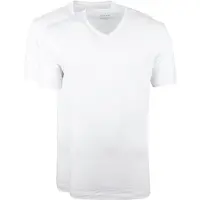 Olymp T-Shirt "Casual", Herren, Gr. 4XL, weiß, Obermaterial: 100% Baumwolle, Basic, V-Ausschnitt, Shirts T-Shirt, mit Ton-in-Ton Logostickerei am Ärmel