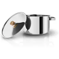 Eva Solo Nordic Kitchen 281260 Kochtopf inkl. Deckel, Edelstahl, 24 cm Durchmesser, Induktionsherd-geeignet