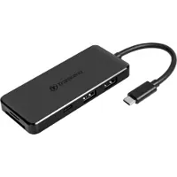 Transcend HUB5C, USB 3.2 Gen 2 (3.1 Gen 2) Type-C, MicroSD (TransFlash), MicroSDHC, MicroSDXC, SD, SDHC, SDXC, Schwarz, China, CE/FCC/BSMI/KC/RCM/EAC, USB