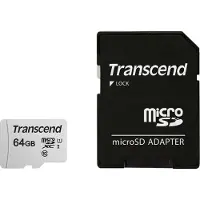 Transcend microSDXC 300S 64GB, 64 GB, MicroSDXC, Klasse 10, NAND, 95 MB/s, 25 MB/s