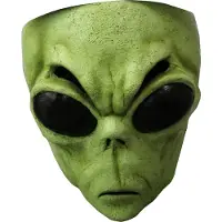 Partychimp Grüner Alien Halbmaske